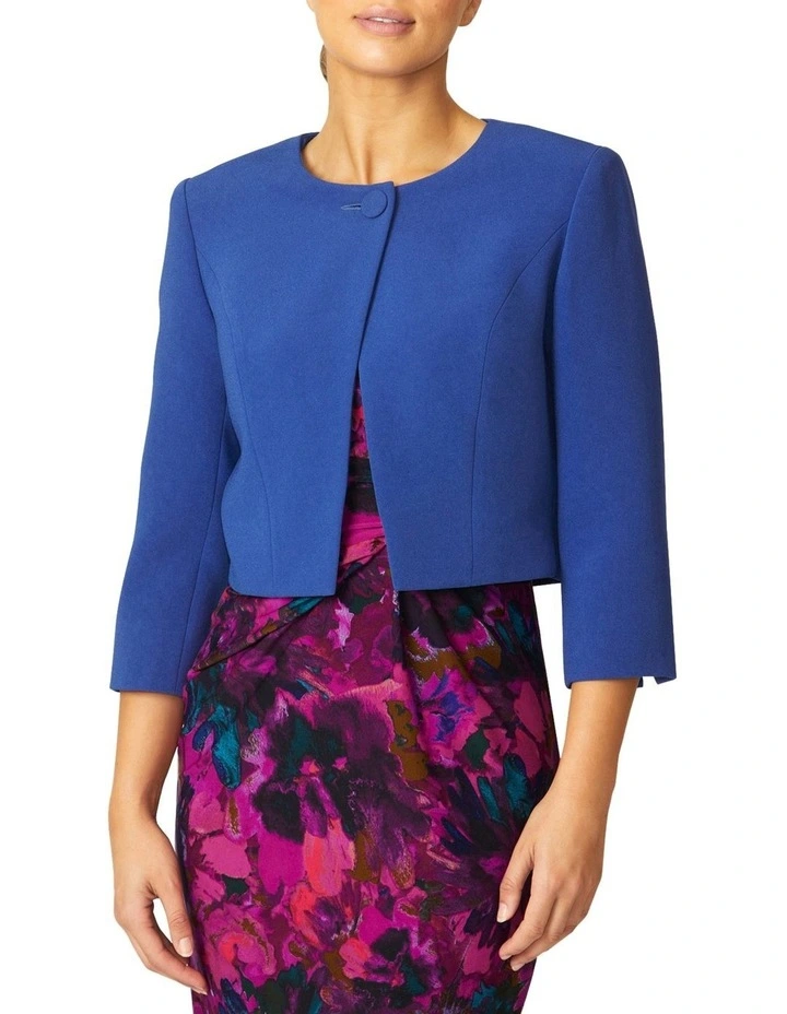 Jackie Cobalt Single Button Jacket in Cobalt