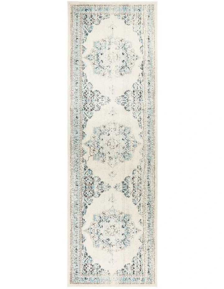 Century 922 Runner Rug in White
