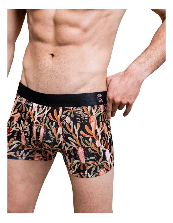 Grass Tree Black Bamboo Underwear in Black Multi