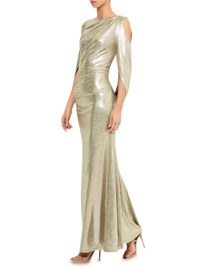 Lana Metallic Gown in Gold