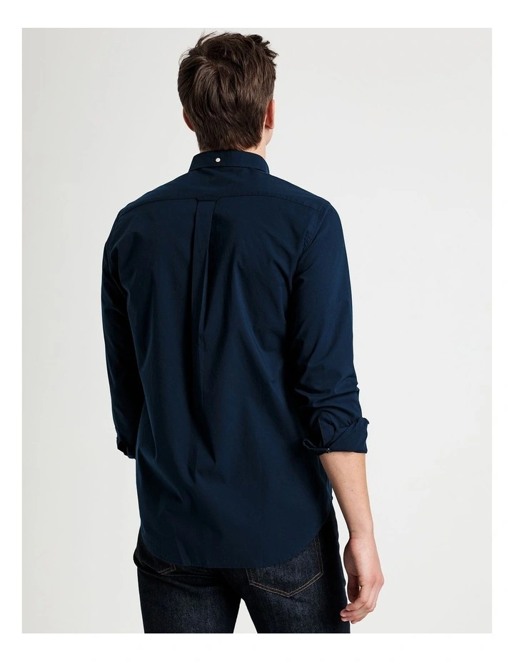 The Broadcloth Long Sleeve Shirt in Navy