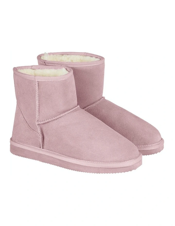 Breathable Wool Lining Ugg Slipper Boots in Pink