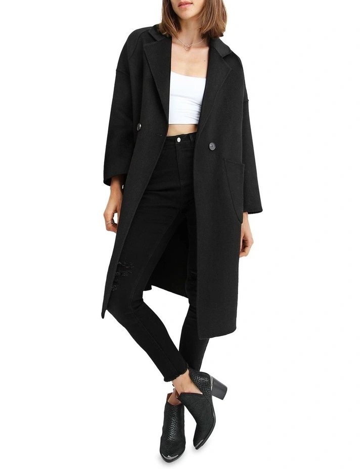 Publisher Double-Breasted Wool Blend Coat