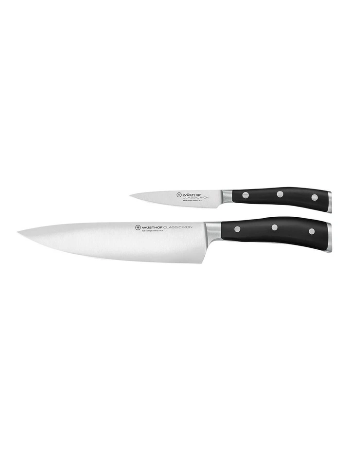 Classic Ikon Knife Set 2 Piece in Black