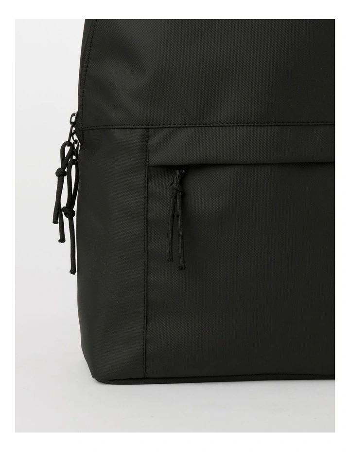 Rubberised Backpack in Black