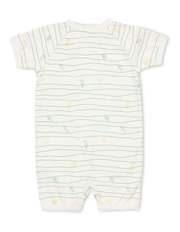 Birds Zip Romper in Bird On Wire Print