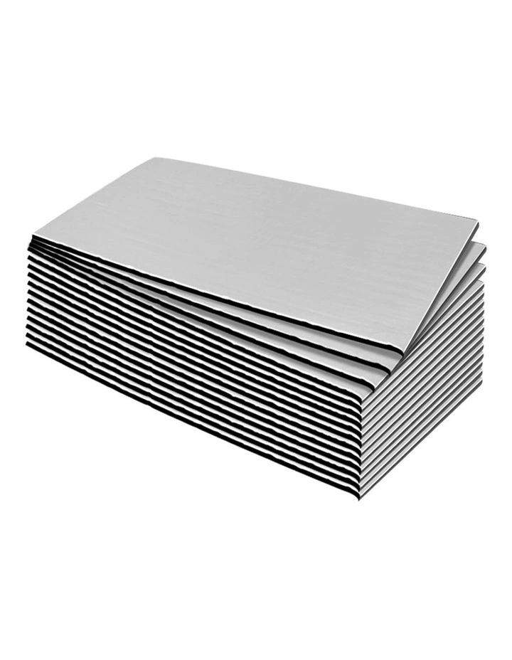 Car Sound Deadener 32cm x 50cm x 12 Pieces in Grey