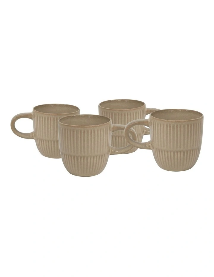 Bonnie Mug 350ml Set of 4 in Sand