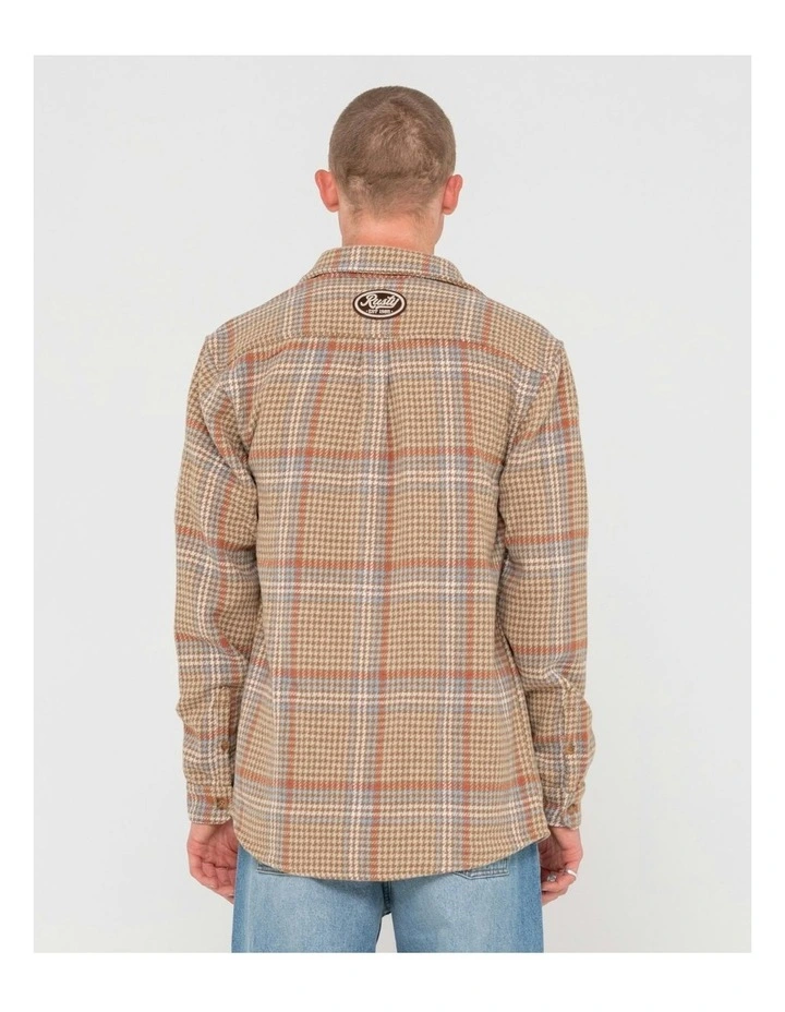 Houndstooth Overshirt in Natural