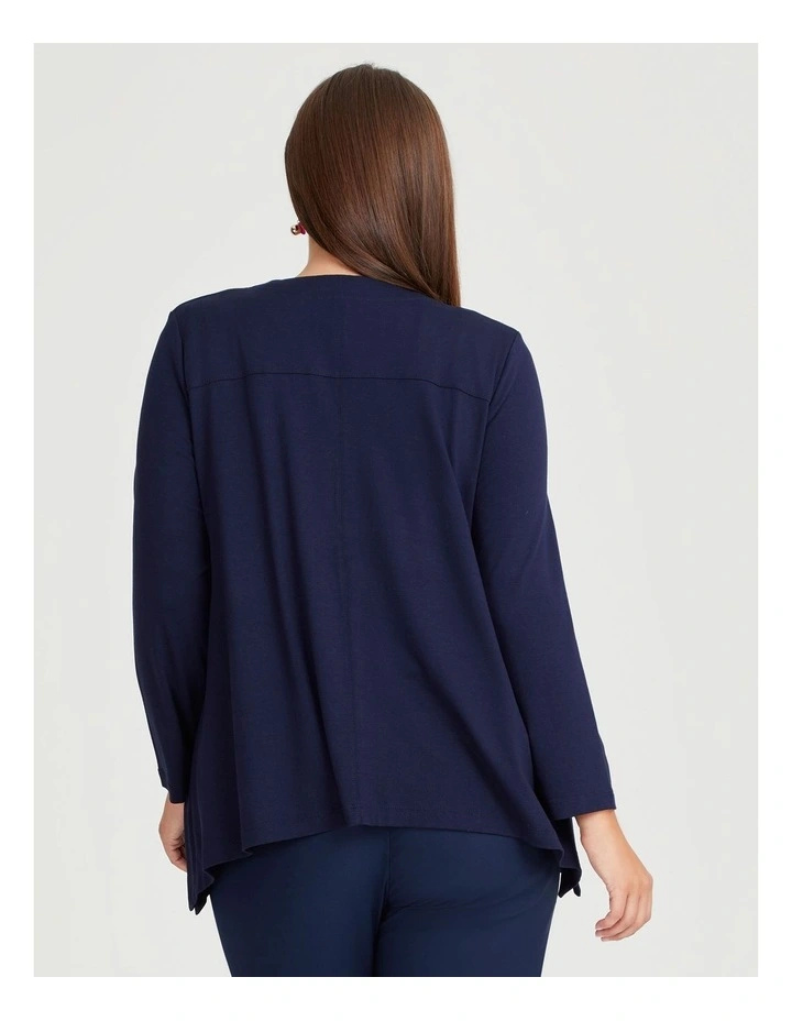 Natural Bonnie Cardigan in Dark Indigo