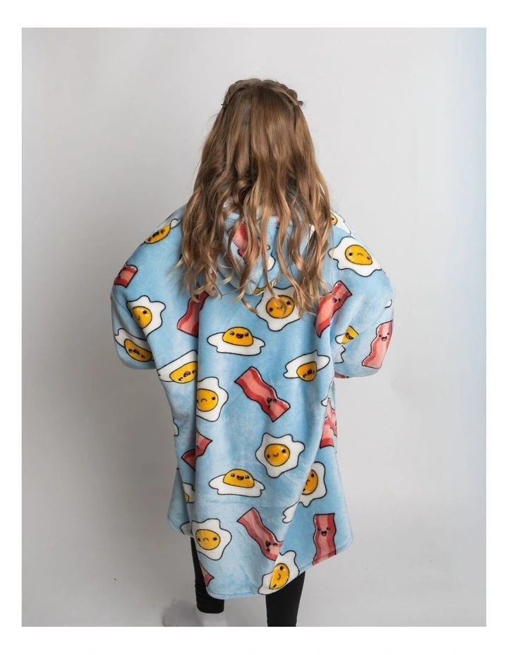 Wakey Wakey Giant Hoodie (12-14 Years) 33x38x2cm in Blue