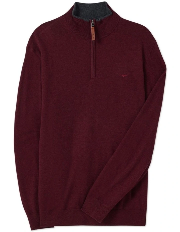 Ernest Knit Sweater in Burgundy