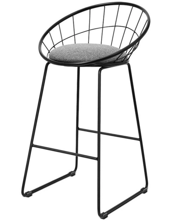 2X Nordic Bar Stools Metallic Bar Stool