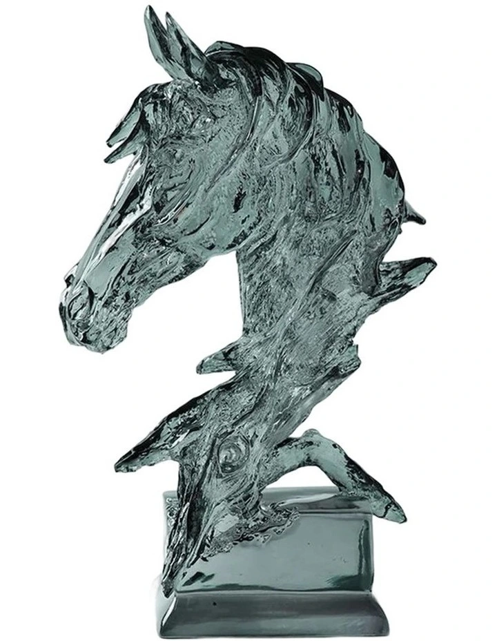 Luxury Danish Crystal Resin Horse in Ice Blue