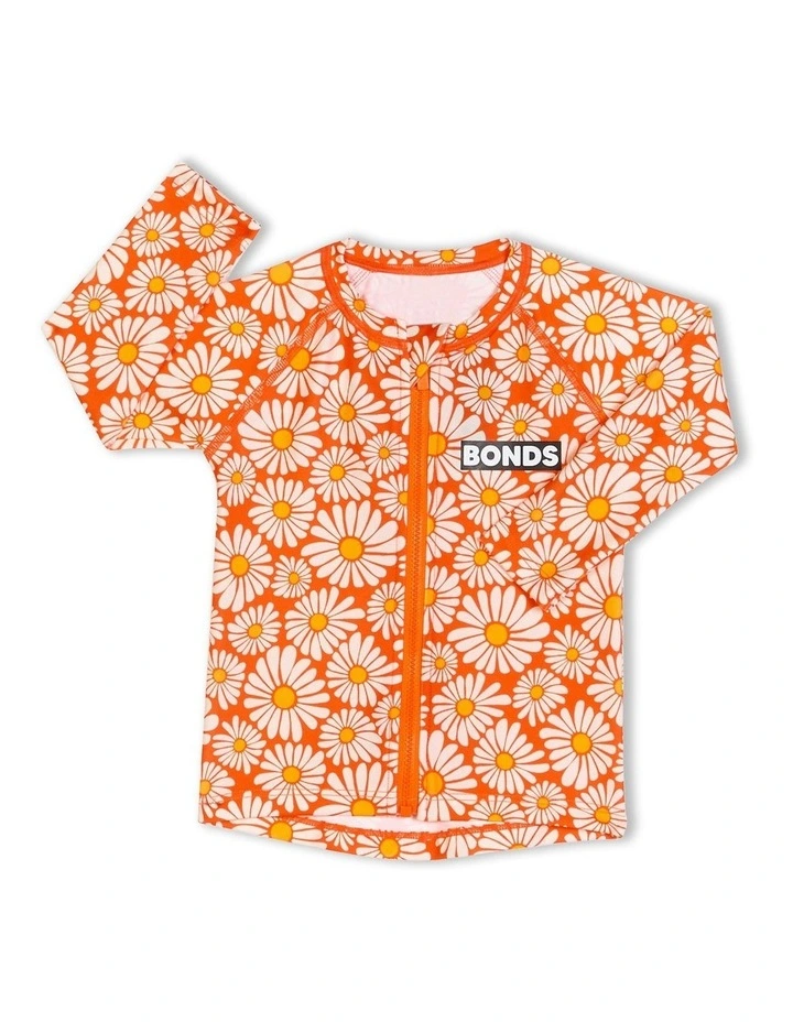 Baby Zip Rashie in Orange