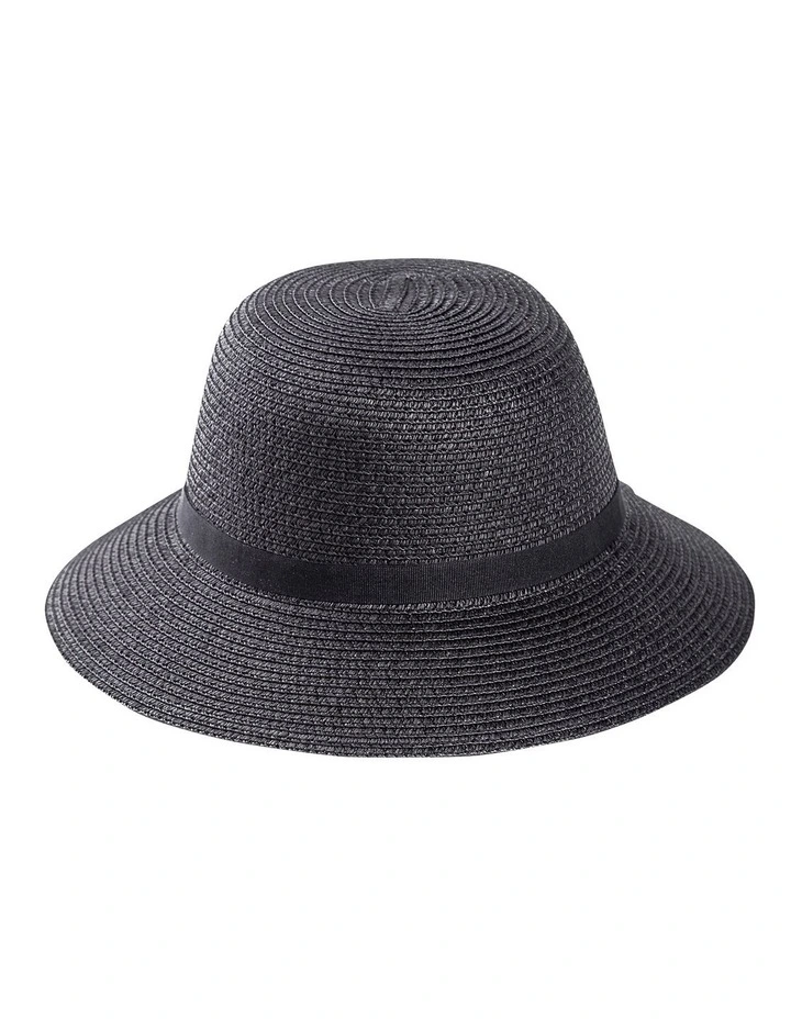Classic Style Narrow Band Sun Hat In Black