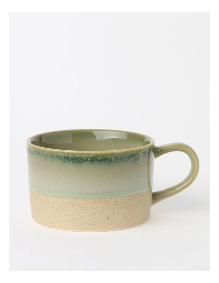 Esperance Celadon Wiped Edge Soup Mug in Green