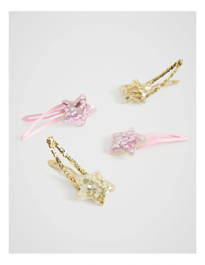 Star Resin Clip Pack in Multi