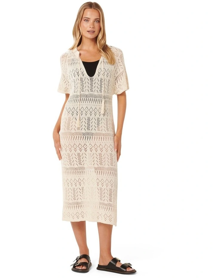 Callie Knit Kimono in Off White