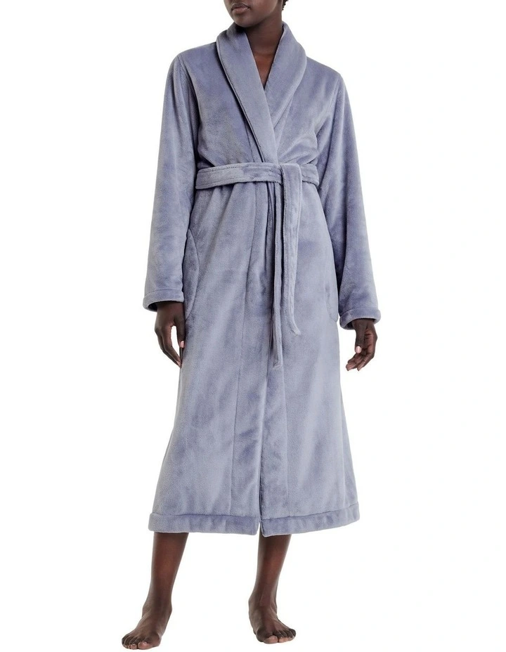 Kerrabee Plush Robe in Dapple Grey