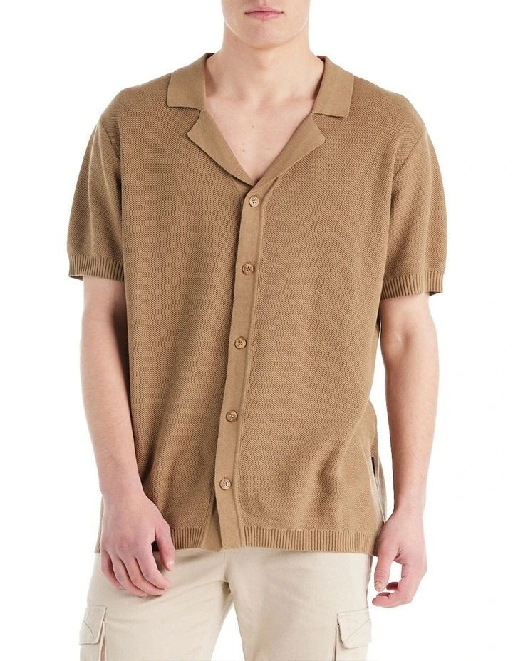 Morrison Knit Shirt in Taupe