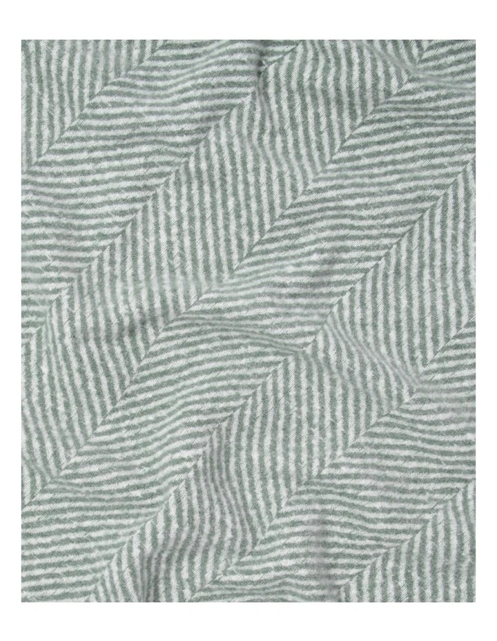 Hallie Herringbone Scarf in Green