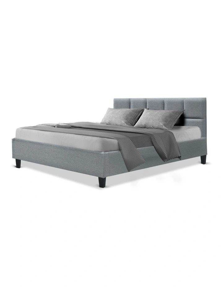 Wooden Bed Frame Queen In Charcoal