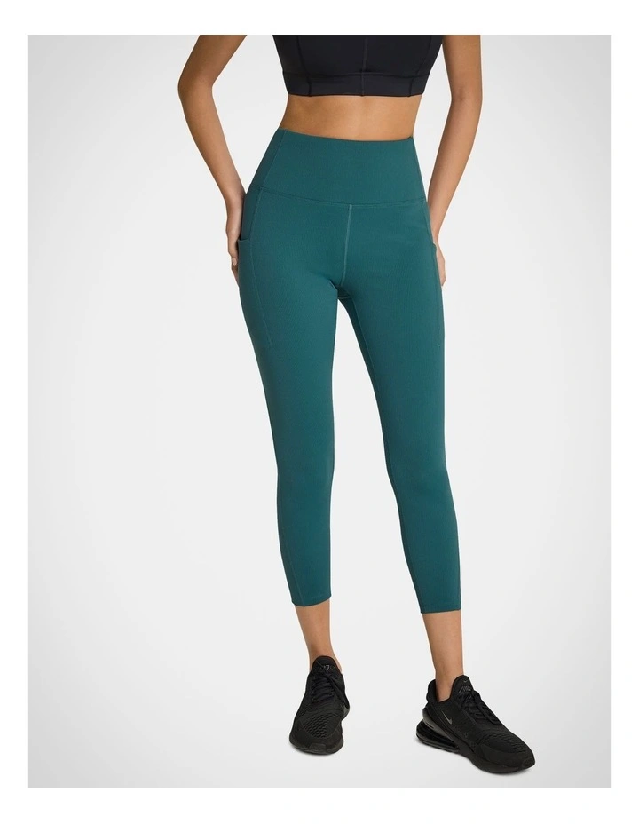Rwx Rib Pocket 7/8 Tights Fern in Green