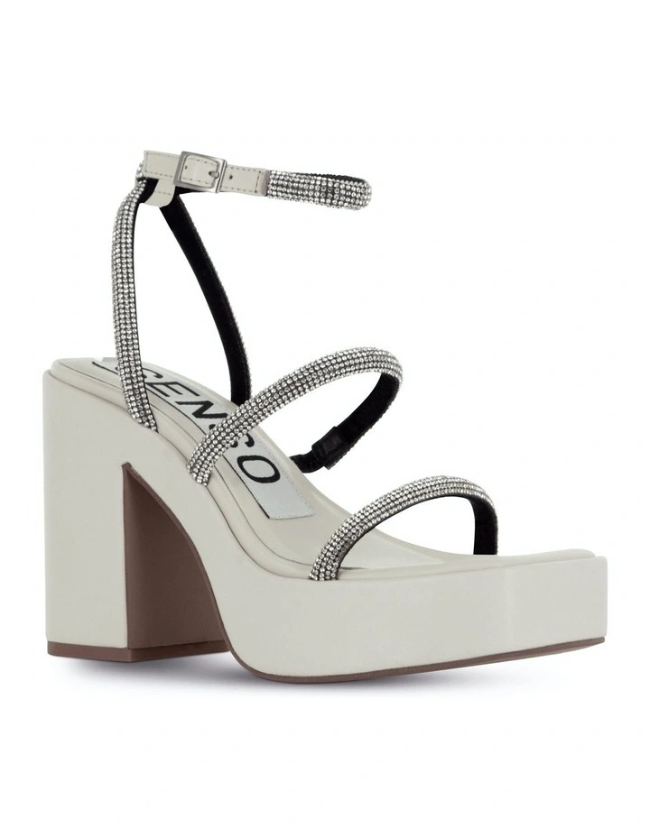 Yasmin II Heeled Sandals in White