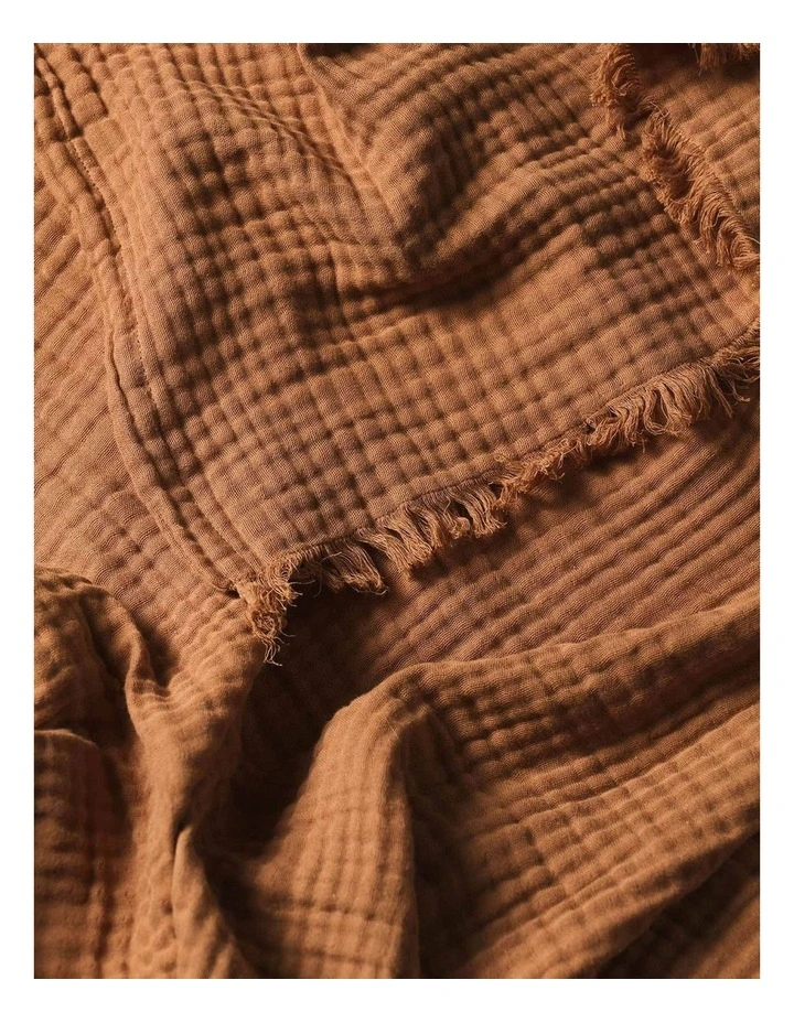 Crinkle Throw in Pecan