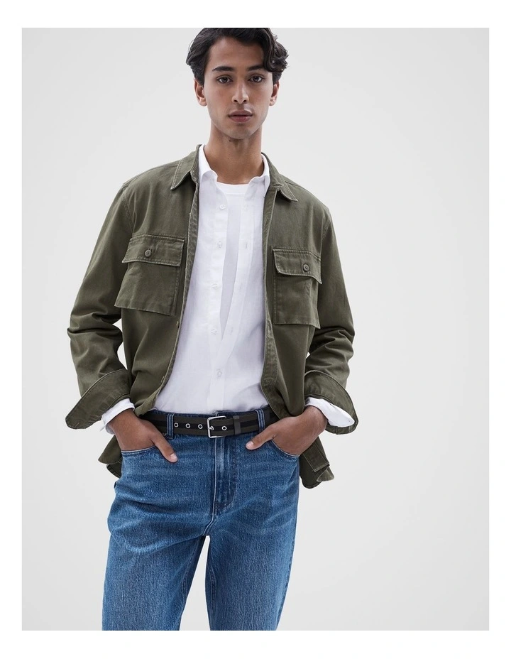 Ashton Webbing Belt in Khaki