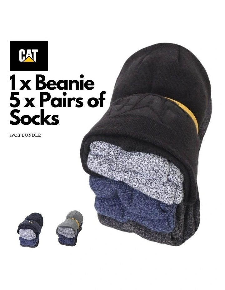 Beanie & Socks Bundle Pack 6 Piece in Multicolour