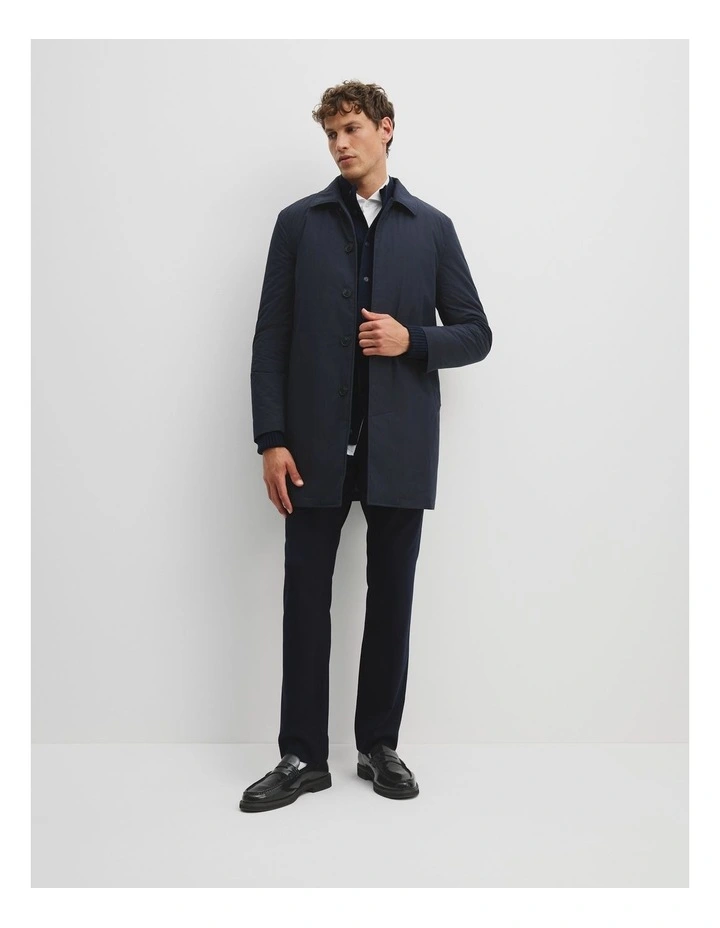 Technical Car Coat in Navy