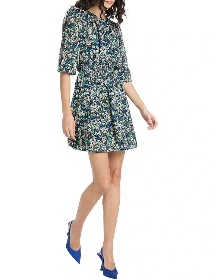 Petal To The Metal Dress in Blue Multi