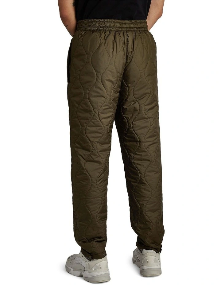 Quilted Jogger in Dark Khaki