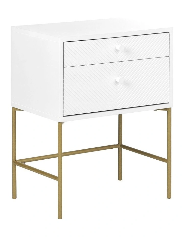 Chelsea Bedside Table in White