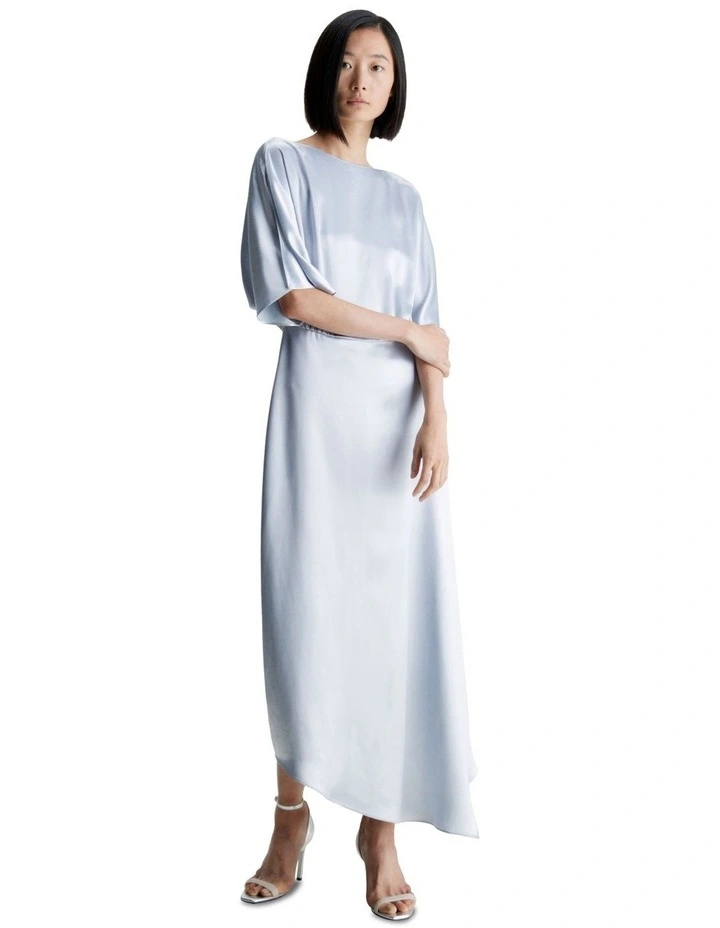 Naia Split Sleeve Midi Dress in Arctic Ice