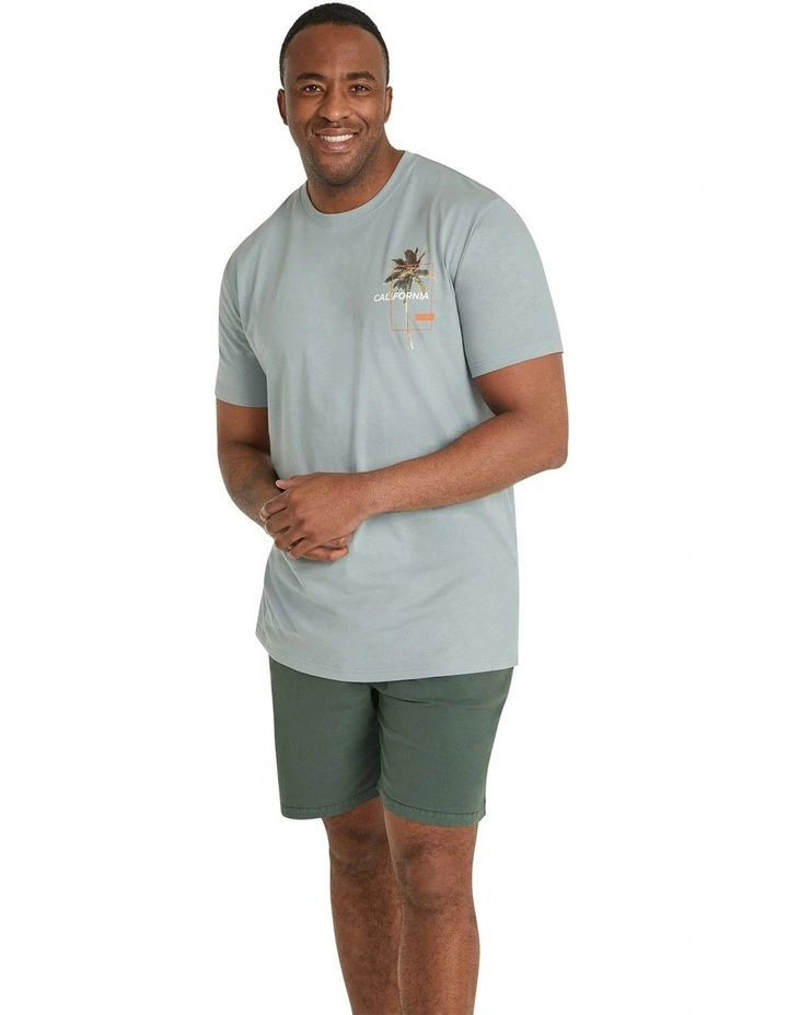 Palm Longline Tee in Reef