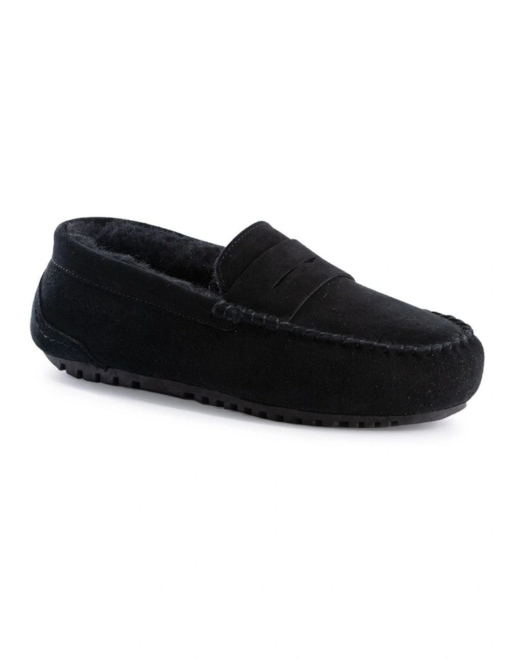 Women Byronbay Cosy Moccasin Black