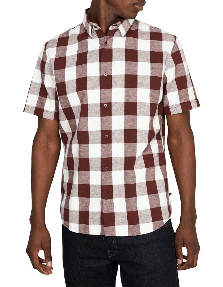Trostol Short Sleeeve Shirt in Rum Raisin