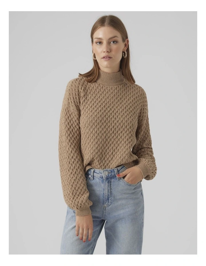 Gracie High Neck Knit in Silver