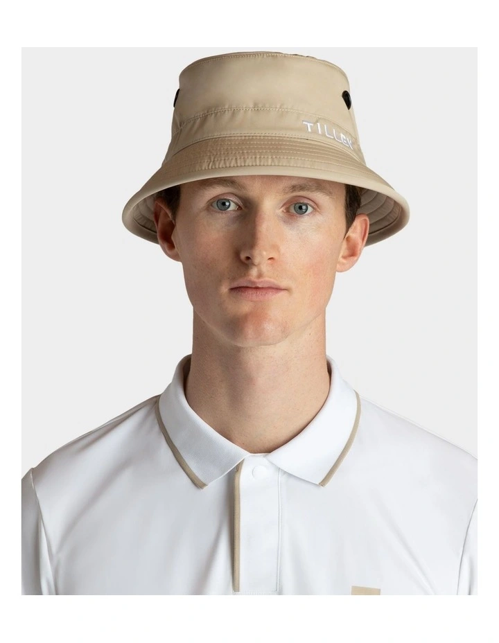 Golf Bucket Hat in Light Tan