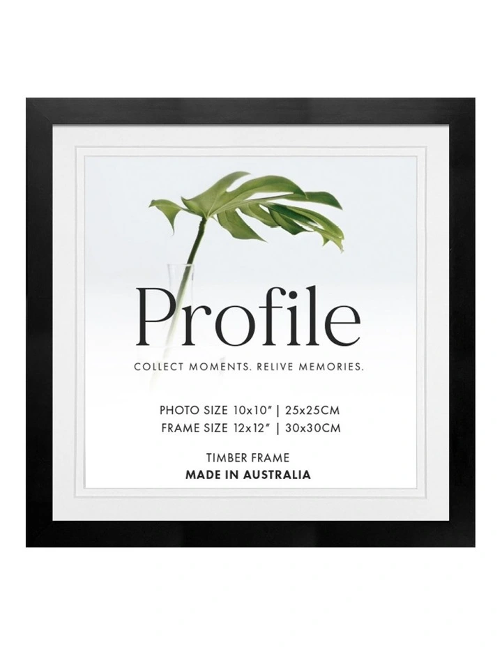 Australia Made Timber Photo Frame 12x12"/10x10" (3 Pack) in Black