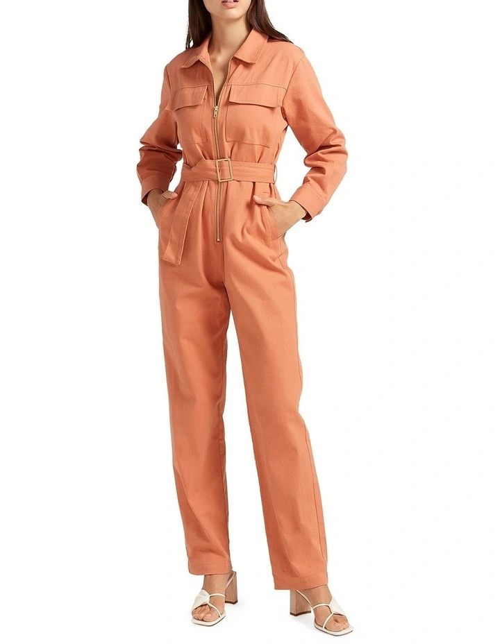 Montana Utility Jumpsuit in Orange