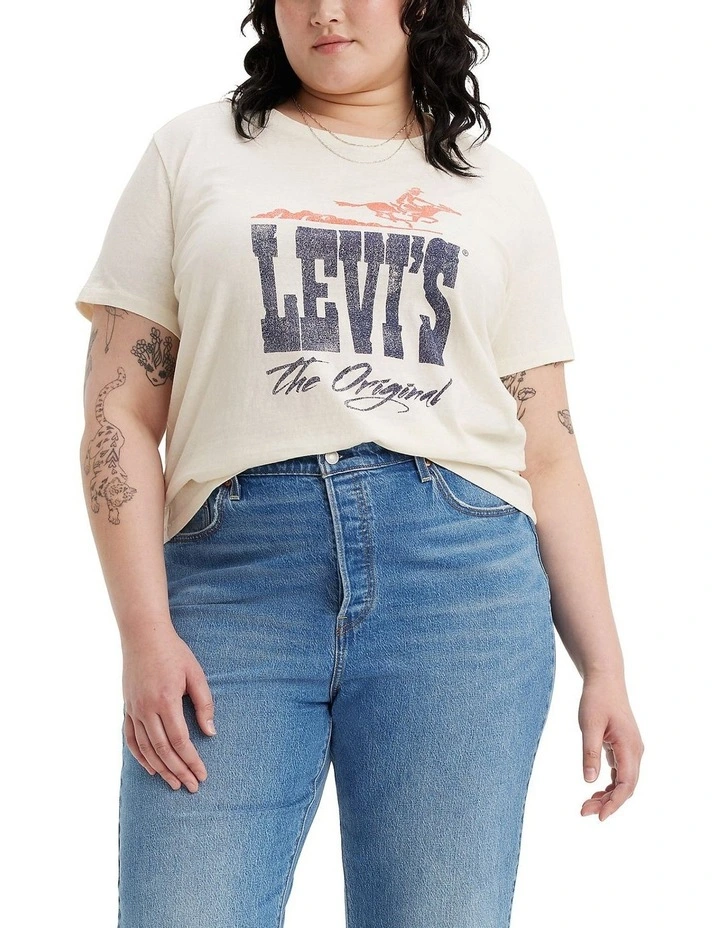 Graphic Classic Tee (Curve) in Egret