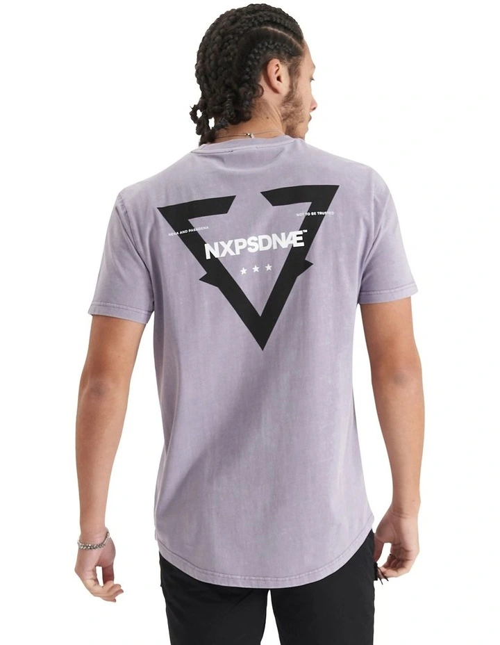 Hunter Dual Curved Tee in Pigment Purple Ash