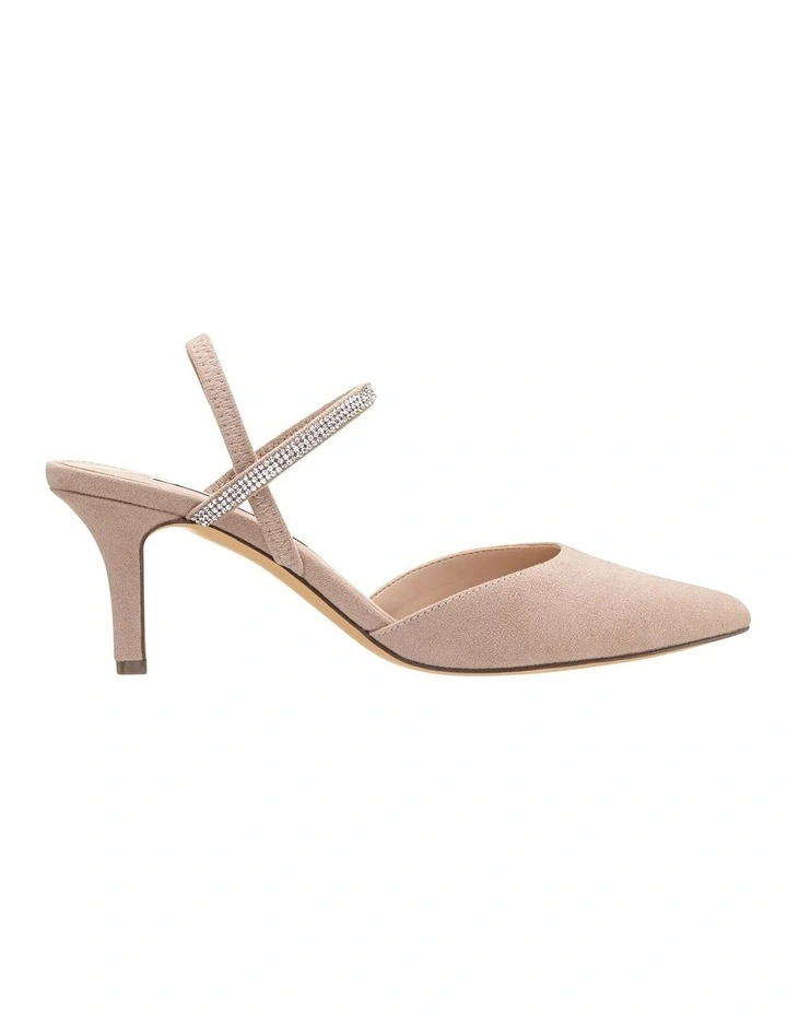 Billie Heeled Shoes in Alamo Tan Glam Suede