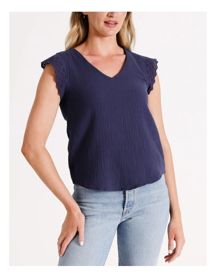 Thyra Top in Blue