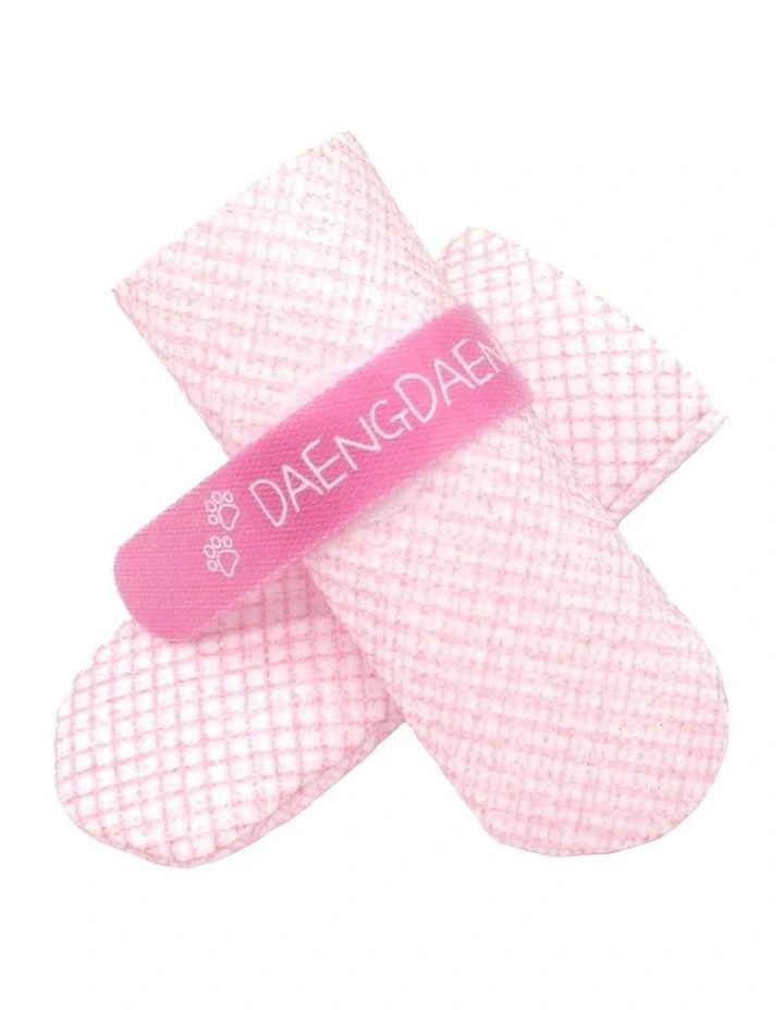 Waterproof Disposable Dog Shoes 28 Pieces XS in Pink