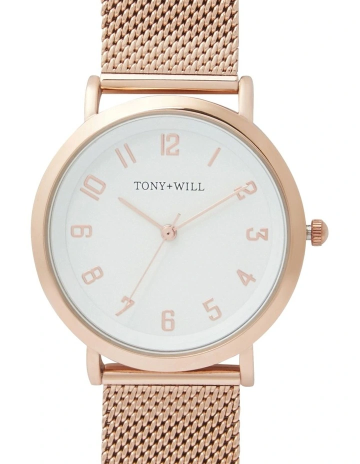 Small Astral Mesh Watch in Rose Gold
